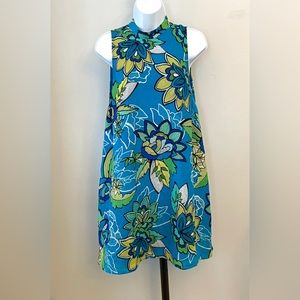 Kari Blue Floral Dress Size Medium